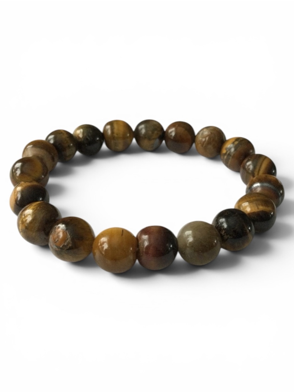 Handmade Tiger’s Eye Stretch Bracelet, 8mm Natural Stone, Fits 6.5–7" Wrist - Picture 4 of 10